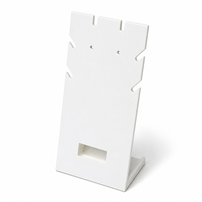 Schmuckset-Display weiß für Kette/Ohrr./Ring 15 cm
