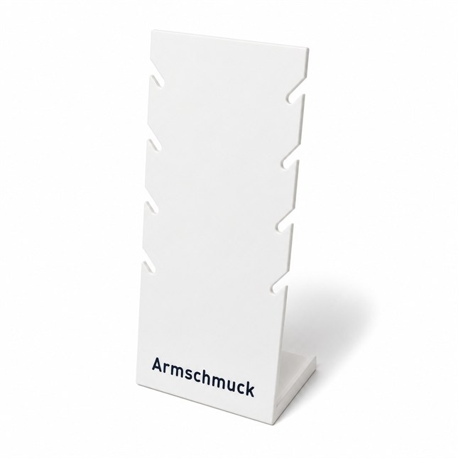 Armschmuck-Display weiß für 5 Armbänder 16,5 cm