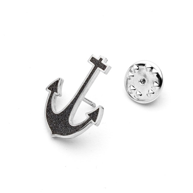 Stickpin "Anker" Lavasand, Edelstahl