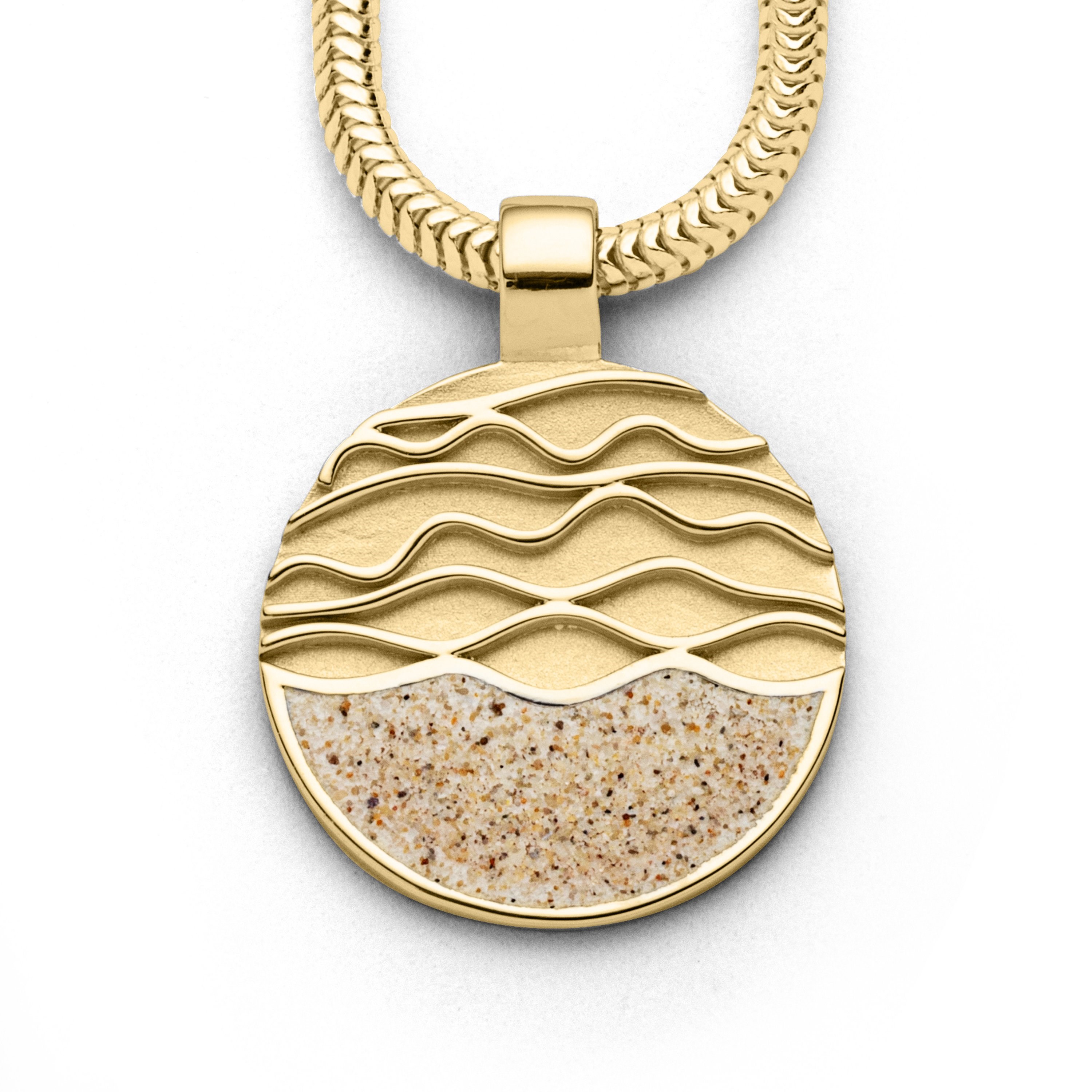 DUR - Anhänger Strandwellen - Gold 25x32mm