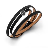 Lederarmband mit Lavasandelement "Sylt"