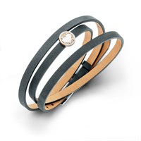 Lederarmband mit Sandelement "Herz"