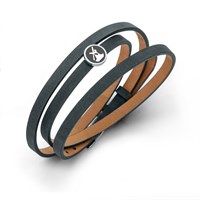 Lederarmband  58 cm mit Element sandlos "Windmühle"