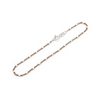 Armband "Fantasie" 1,2 mm" rose vergoldet/Silber