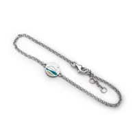 Armband Strandwellen "Warnemünde" Strandsand/Steinsand blau