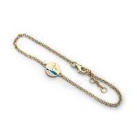 Armband Strandwellen "Skagen" Strandsand / blauer Steinsand vergoldet