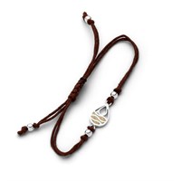Cotton-Arm. "Strandwellen" Drop Strandsand 925er Silber