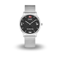 DUR Uhr 36er "Søndervig" Lavasand, Mesh Band Edelstahl
