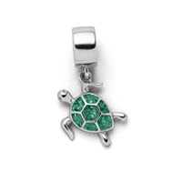 Charm "Turtle" Steinsand grün