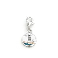 Charm Strandwellen "Pilsumer Leuchtturm"Strandsand/Steinsand blau