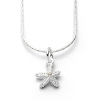 Kette "Seestern, Zirkonia"