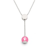 Kette Mädchen mit Steinsand pink