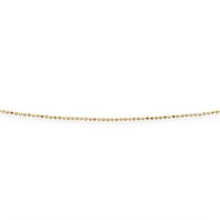 Kette "Kugel, geschliffen, gelb vergoldet 1 mm/45 cm