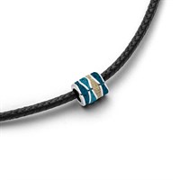 Kette "Strandwellen" Strandsand/blauer Steinsand