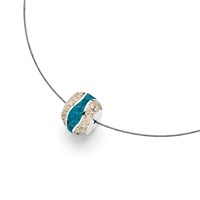 Kette "Strandwellen" Bead Strandsand/Steinsand blau