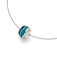 Kette "Strandwellen" Bead Strandsand/Steinsand blau