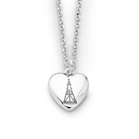 Kette Silverfine "Cuxhaven" Herz mit einem Motiv, rhod. Silb. 925