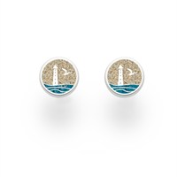 Ohrstecker Ahoi"Søndervig" Strandsand/blauer Steinsand