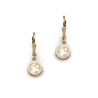 Ohrhänger"Rügen" Strandsand vergoldet 10 mm