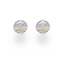 Ohrstecker Strandwellen"Cala Millor" 10 mm Strandsand