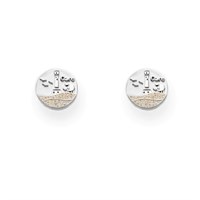 Ohrstecker Strandwellen"Carolinensiel" 10 mm Strandsand