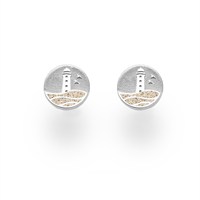 Ohrstecker Strandwellen"Cuxhaven" 10 mm Strandsand