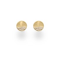 Ohrstecker Strandwellen"Rømø" 10 mm Strandsand vergoldet