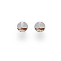 Ohrstecker Strandwellen"Rømø" 10 mm Strandsand/Bernstein