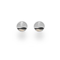 Ohrstecker Strandwellen"Rømø" 10 mm Strandsand/Lavasand