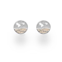Ohrstecker Strandwellen"Waren/Müritz" 10 mm Strandsand