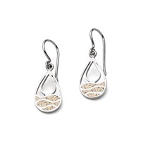 Ohrring "Strandwellen" Drop Strandsand