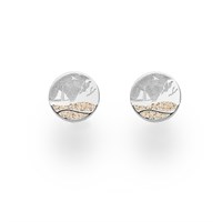 Ohrstecker Strandwellen"Luise/Kreidefelsen" 10 mm Strandsand