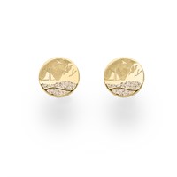 Ohrstecker Strandwellen"Luise/Kreidefelsen" 10 mm Strandsand vergoldet