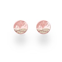 Ohrstecker Strandwellen"Luise/Kreidefelsen" 10 mm Strandsand rosé vergoldet