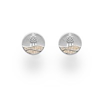 Ohrstecker Strandwellen "Langeoog" 10 mm Strandsand