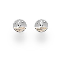 Ohrstecker Strandwellen "Cuxhaven" 10 mm Strandsand