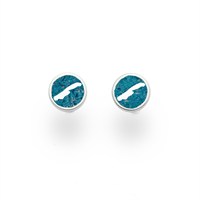 Ohrstecker "Vlieland" Steinsand blau 8 mm