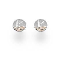 Ohrstecker Strandwellen "Texel" 10 mm, Strandsand
