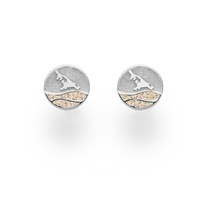 Ohrstecker Strandwellen "Heringsdorf" 10 mm Strandsand