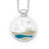 Anhänger Strandwellen "Wismar" Strandsand/Steinsand blau