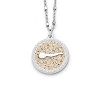 Anhänger Kompassrose 2.0 "Ameland" Zirkonia und Ameland Strandsand