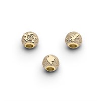 Anhänger Bead "Cala Millor" Strandsand, vergoldet