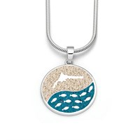 Anhänger Fischschwarm "Fischland" Strandsand/blauer Steinsand