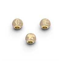 Bead "Binz/Rügen" Strandsand vergoldet