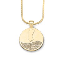 Anhänger Strandwellen "Rømø" 20 mm Strandsand vergoldet