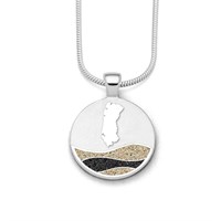 Anhänger Strandwellen "Rømø" 20 mm Strandsand/Lavasand