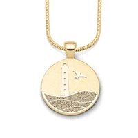 Anhänger Strandwellen "Skagen" 20 mm Strandsand vergoldet