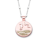 Anhänger Strandwellen "Timmendorf" 15 mm, Strandsand rosé vergoldet