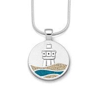 Anhänger Strandwellen "Langeoog" 3 Wellen Ø 20 mm Strandsand/blauer Steinsand