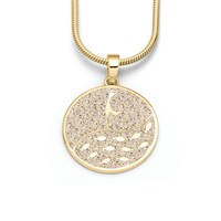 Anhänger Fischschwarm "Sylt" Strandsand vergoldet